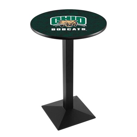 Holland Bar Stool Co 42" Blk Wrinkle Ohio University Pub Table L217B4228UnivOH